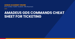 Amadeus GDS Commands Cheat Sheet for Ticketing