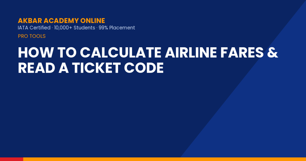 How to Calculate Airline Fares & Read a Ticket Code